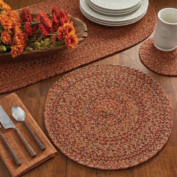 Allspice Braided Round Placemat Park Designs